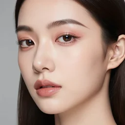 portrait of woman, makeup face study, photography