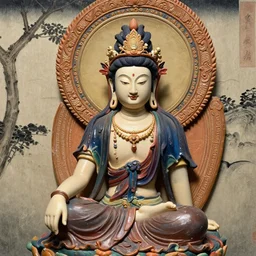 realistic hyperdetailed design of chinese, avalokitesvara, plasticine wet shiny, chinese ornament, victo nga, fumo yoshitoshi, ren jing jeong, feifei ruan, peter mohrbacher, takato yamamoto