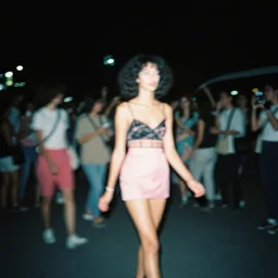 analog medium format film blurry street night flash photography victoria secret runway show, 1 9 6 0 s hasselblad film street photography, featured on unsplash, vintage expired colour film photograph