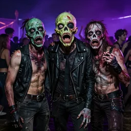 zombies at a rave