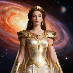 portrait of the powerful queen of the solar system in the style of richard corben. glowing, ornate and intricate, stunning, dynamic lighting, intricate and detailed.