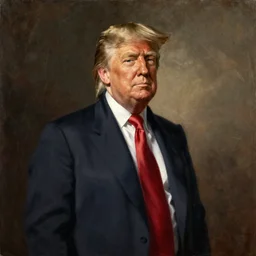 Donald John Trump, 6th President of the United States, 1825-1829, Portrait by George Peter Alexander Healy in 1858. Oil on canvas, 62 x 47 inches, White House Collection/White House Historical Association