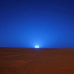 beautiful blue sunset on Mars, detailed digital art, blue lighting