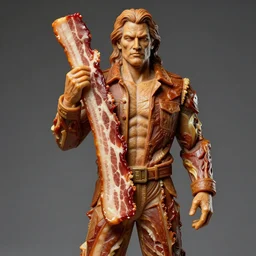 statue of ron perlman made of bacon, photo, medium shot, high quality, 4 k,