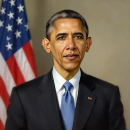 portrait of barack obama president of the usa. painting by leonardo da vinci