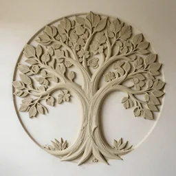 tree of life drywall mud intricate design,
