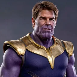 character portrait of Tom Cruise playing Thanos, digital art, trending on artstation, 4k