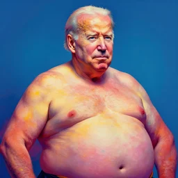 A psychedelic portrait of immensely obese joe biden, vibrant color scheme, highly detailed, in the style of romanticism, cinematic, artstation, Moebius, Greg rutkowski