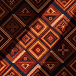 Pattern in Amazonian colors. Geometric shapes.