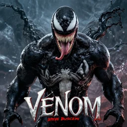 ( ( ( steve buscemi ) ) ) is!!!! venom!!!!, [ logo ]!!!!, saturated, dark