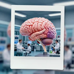 inside the brain, color polaroid photo of a brain growing lab with many engineers working inside a workshop where brains!!!!!!!!!!!!!!!!!!!!!!!! are manufactured, cerebral interior by moebius in the style of jean giraud, cortex, brain, brains, grey matter, anatomy
