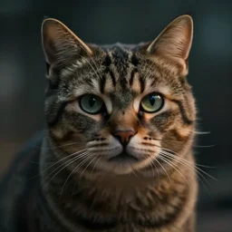 epic shot of cat doomslayer with cat head, cinematic