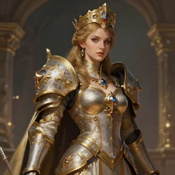 ophelia as paladin warhammer by sasha tudvaseva, deep focus, intricate, elegant, regal, highly detailed, digital painting, artstation, concept art, matte, clear focus, illustration, warhammer, fantasy, hearthstone, artgerm art, greg rutkovsky and alphonse mucha, bokeh, next - gen ps 5. game