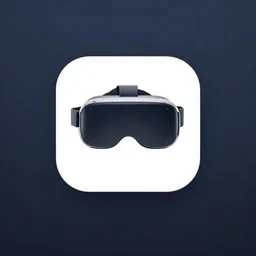 geometric app logo themed to vr headset
