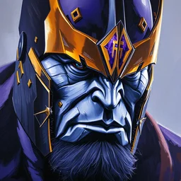 photorealistic, oil painting of thanos