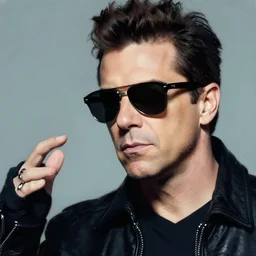 Dave Gahan from depeche mode with sunglasses, painting