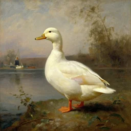a duck on the prowl oil painting J.M.W. Turner