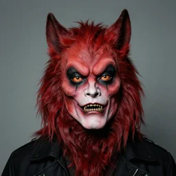 Lon Chaney, Jr. in Werewolf makeup, Hyperreal, Modern prosthetic Makeup designed by Rick Baker, Studio Lighting