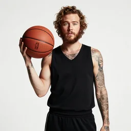 post malone holding basketball