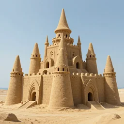 a giant sand castle,digital art,ultra realistic,ultra detailed,art by greg rutkowski
