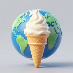 ice cream cone planet earth