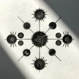 one big inkblot on the paper, rorschach test, symmetrical, lightly styled to Anni Albers