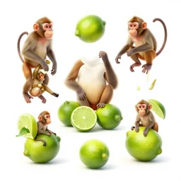 too many limes but with monkeys