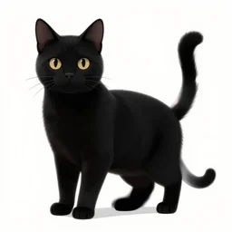 A reference sheet for a formally dressed anthropomorphic black cat