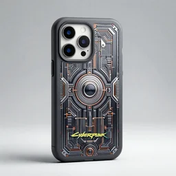 cyberpunk phone case, mobile game style!, intricate, detailed, trending on artstation