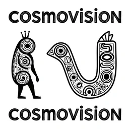 a alphabet font design for the word cosmovision, aboriginal engraving, lettering clean, 2 4 0 0 dpi