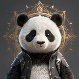 a portrait of a cyberpunk panda, mandala, fantasy, elegant, digital painting, artstation, concept art, matte, sharp focus, 3 d render, art by josan gonzalez
