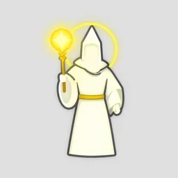 skill icon of cleric casting holy divine yellow spell , in the style of Greg Broadmore and junji ito and Arthur Rackham and Moebius, trending on artstation, light lighting side view,digital art,surrealism ,macro,blueprint ,vaporwave ,