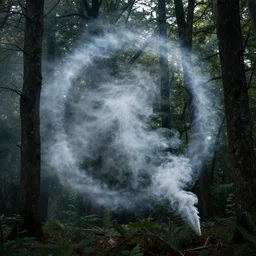 in my thoughts i have seen rings of smoke through the trees,, highly detailed, sharp, cinematic, 8 k,