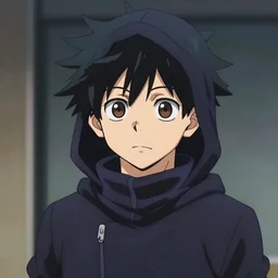 Boku no hero academia style, a boy in a hood, fan art