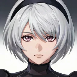 Nier Automata 9S fanart, semi-realistic anime illustration, symmetrical face, beautiful eyes, fanart, trending on Pixiv, cinematic, 4K anime, cel shaded, Akihiko Yoshida, cinematic, 4K
