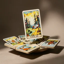 floating tarot deck, by rebecca guay