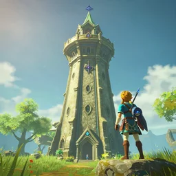 A Wizard Tower in The Legend of Zelda Breath of the Wild, ultra, highly detailed, 4k quality photo