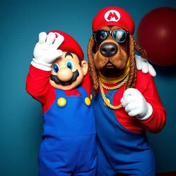 mario with snoop dog costume, photography