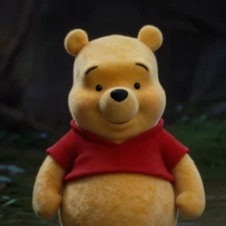 Winnie the Pooh as Morpheus in The Matrix (1999), Film Still, 35mm dramatic lighting, cinematic, deep focus, styleframe,