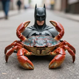 batman as a crab, street photography, natural light, by beeple, 8 5 mm