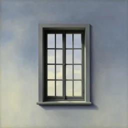 window in distance in the middle of the sky, by rene magritte, centered, detailed painting, hd, hq, high resolution, high detail, 4 k, 8 k