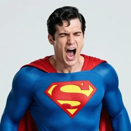 Superman >yelling<<<< coughing