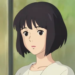 A portrait of a woman with japanese cut hair, by Dice Tsutsumi, Makoto Shinkai,