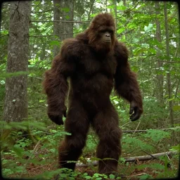 bigfoot caught on camera in a forest