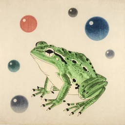 The Wednesday Frog, Itō Jakuchu, 1790, orbs,