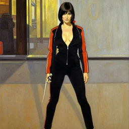 kill bill painted by Norman Rockwell