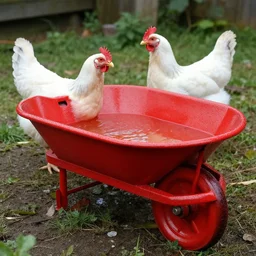 so much depends upon a red wheel barrow glazed with rain water beside the white chickens