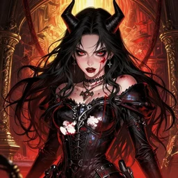 the portrait of neutral evil fallen sensual female dark knight vagabond as absurdly beautiful, gorgeous, bloodlust, young gravure idol, an ultrafine hyperdetailed illustration by kim jung gi, irakli nadar, intricate linework, bright colors, octopath traveler, final fantasy, unreal engine 5 highly rendered, global illumination, radiant light, detailed and intricate environment