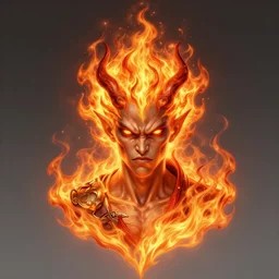 hyperdetailed fury portrait of a fire spirit character in flames. by greg rutkowski, highly detailed, digital painting, artstation, smooth, sharp focus illustration, artstation hq. intricate, elegant. art by wlop and artgerm and greg rutkowski, alphonse mucha, medium shot. dan mumford, tomokazu matsuyama, takato yamamoto