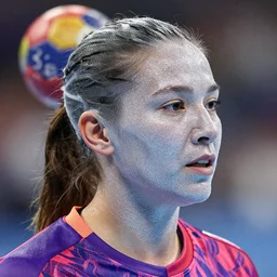 picture of a woman kempa handball covered with a glittering and sparkling rezin, canon 5 0 mm, 4 k, hdr